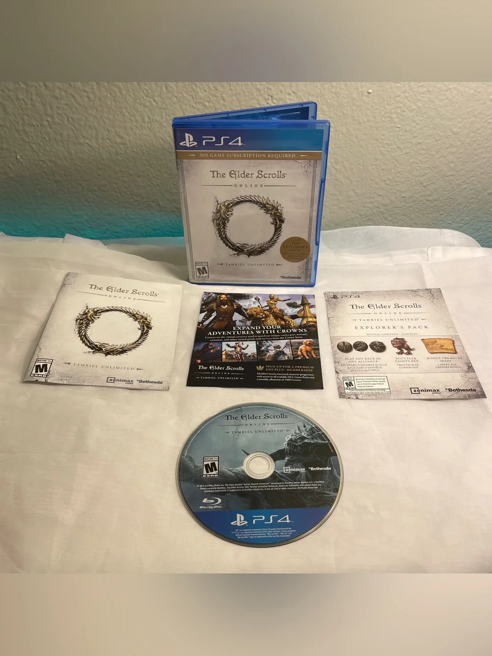 The Elder Scrolls Online Tamriel Unlimited (Sony Playstation 4, PS4) Complete